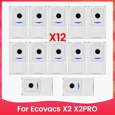 Lot de 12 sacs à poussière de rechange pour aspirateur Ecovacs X2 et X2pro (1/5)
