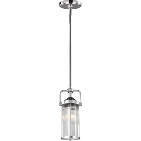 Elstead Paulson - Mini lampada a sospensione a soffitto a 1 luce Cromo IP44, G9 (1/5)