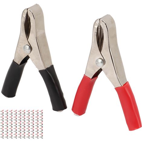 Lot de 50 pinces de test électrique 20A, clips isolés haute précision, gaine PVC souple, élastiques pour fils, connecteurs de mesure robustes (1/5)