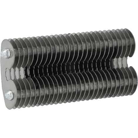 vhbw Klingenblock kompatibel mit Remington DF56, DF40, DF30, DF55, DF5, DF50, DF20 Rasierer Schwarz Silber