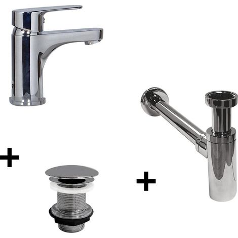 Grifo de caño bajo TAP + válvula LIV + sifón SIMON