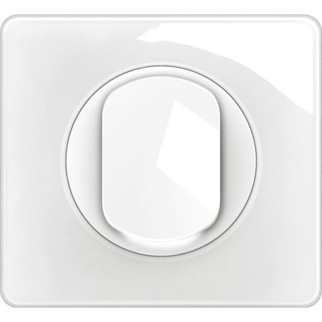 Interrupteur/Va-et-vient Céliane lumineux 10A - Design moderne - Prêt à Installer - blanc (1/2)