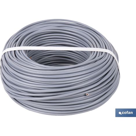 Rollo de 100 metros de cable flexible H07V-K 1x4mm² recubierto en PVC color gris (1/4)