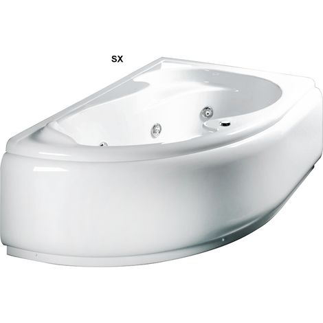 VASCA IDROMASSAGGIO ANGOLARE MOD. GRAZIA CON PANNELLO Misura: cm 150x100 Sinistra