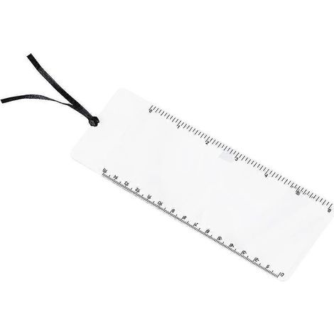 Marque-page règle de poche avec loupe grossissante x3 (1/3)