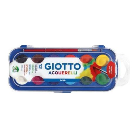 ESTUCHE 12 ACUARELAS FLUO 30 MM + PINCEL  GIOTTO F351400