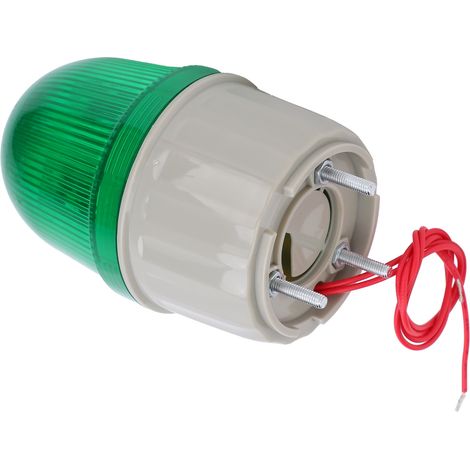 Avertisseur Lumineux LED BEM-2071 5W 220V AC Vert, Lampe Sonomètre avec Alarme Sonore et Visuelle pour Signalisation Industrielle (1/5)