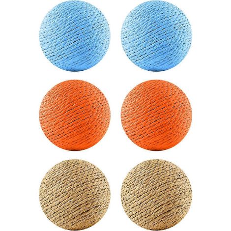 Interaktiver Sisal-Kratzball (10 cm) für Kätzchen: Beißsicheres Quietschspielzeug zur Zahnreinigung und -pflege. Haustierzubehör. (1/5)