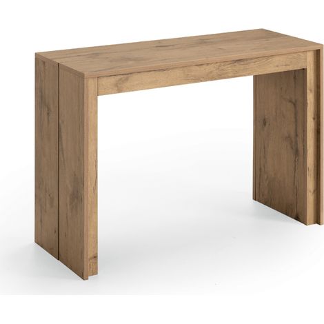 Consolle Allungabile Segmenta 110x42,5/297,5x78 cm in MDF Laccato Rovere Naturale (1/4)