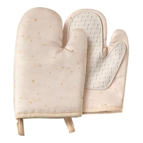 Gants de cuisine en silicone antidérapants, imperméables, anti-brûlures et doux (lot de 2)  Maniques de cuisine pour micro-ondes, cheminée, barbecue, grillades et pâtisserie à la maison et au restaura (1/5)