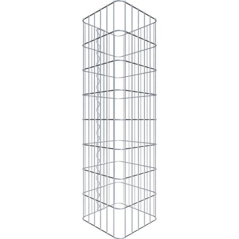 Gabiondeco - Colonne de Gabion carrà©e. 32 cm x 32 cm. mailles 5 x 10 cm - hauteur : 80 cm - Made in Germany (1/5)