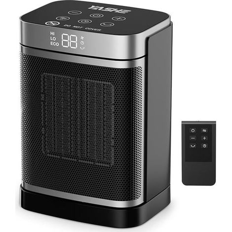 YASHE Heizlüfter PTC-906B, 1500 W, 5–36 °C, Fernbedienung