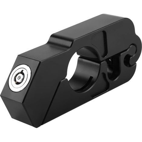 Serrure de levier de frein de guidon de moto, dispositifs antivol universels en alliage d'aluminium CNC Sécurité du véhicule (noir) (1/5)