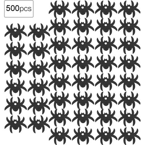 Lot de 500 Patchs Halloween Non Tissé Araignée, Autocollants Décoratifs de Fête, Accessoires Textiles pour Déguisement, Appliqués Costume (1/5)
