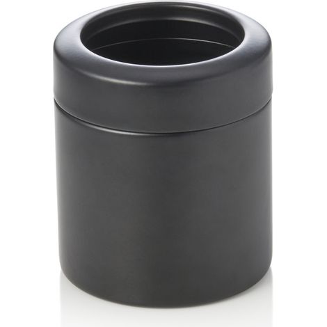 Poubelle de table 700 ml Ø 10 cm noir revêtu poudre inox - Was Germany (1/2)