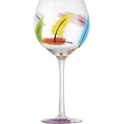 Verre à vin rouge soufflé à la main peinture unique cristal sans plomb haute transparence (1/5)