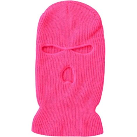 Cagoule de ski rose fluo couvre masque rose