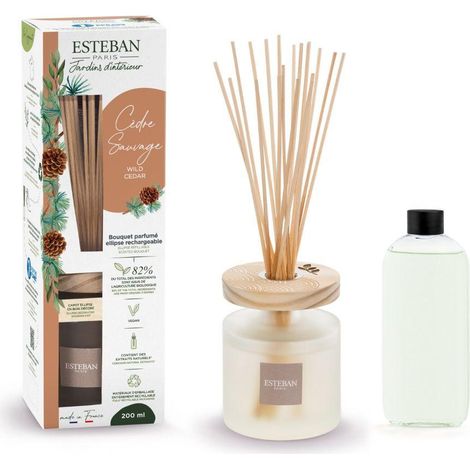 Esteban - Bouquet parfumé Ellipse Cèdre sauvage 200 ml (1/2)