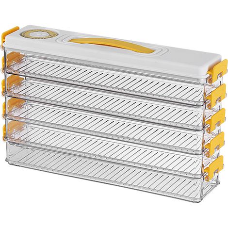Boîte à boulettes multicouche empilable en plastique, conteneur de stockage des aliments pour réfrigérateurs, comptoirs de cuisine. (1/5)