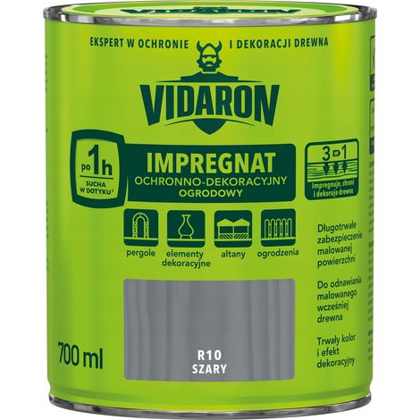 Impregnante per giardino Vidaron grigio R10 0,7L (1/3)
