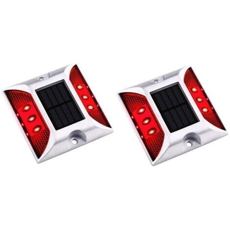 2er-Set Solar-Garten- und Stegleuchten – IP67 wasserdichte Lampen für Einfahrt, Treppe und Terrasse mit reflektierender Markierung