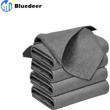 Cleaning Cloths 30x40cm, Pack of 5 Reusable Thickened Microfiber Magic Cloths for Car Mirrors, Bathrooms, Kitchens, and Offices (1/4)