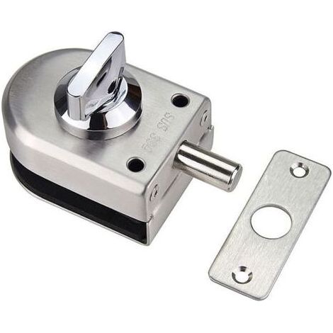 Verrou de sécurité antivol pour portes vitrées, pêne en acier inoxydable de 8 à 12 mm, fonction ouverture/fermeture, pour salle de bain, bureau, hôtel, maison (1/4)