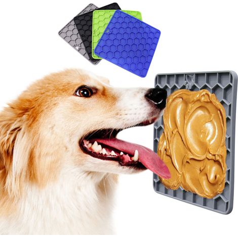 Set da 4 pezzi: tappetino da leccare per animali domestici, ciotola per il cibo, tappetino per l'alimentazione lenta dei cani, tappetino per l'alimentazione, tappetino per l'alimentazione con ventosa (1/2)