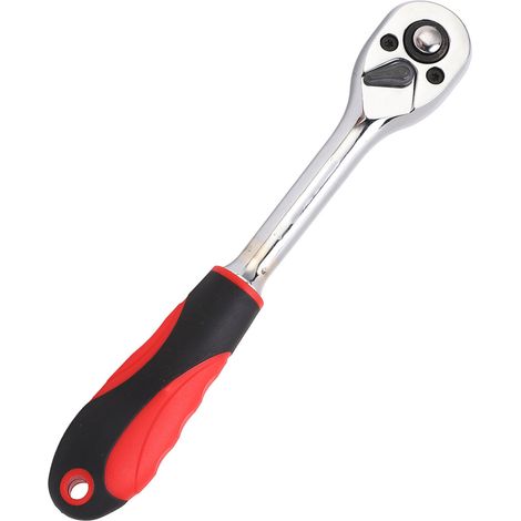Clé à cliquet 3/8" M, manche droit, 72 dents, déclenchement rapide, douille à cliquet, pour embout 10mm, usage professionnel (1/5)