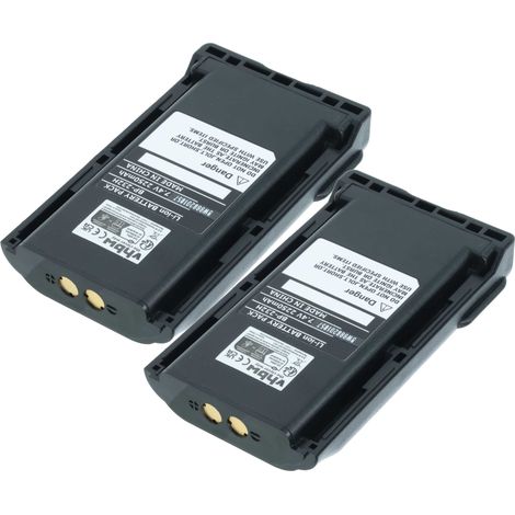 vhbw 2x Batterie compatible avec Icom IC-F3061, IC-F3061S, IC-F3062, IC-F3061T, IC-F3036S, IC-F3062S radio talkie-walkie (2250mAh, 7,2V, Li-ion) (1/4)