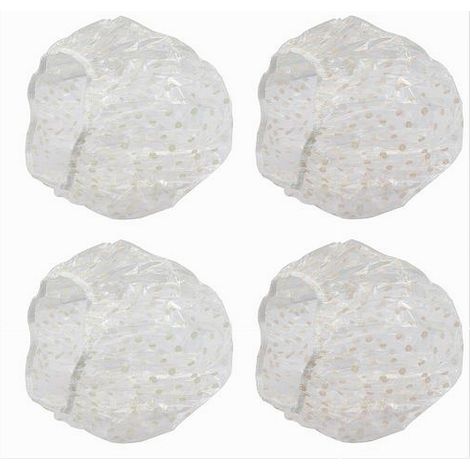 TRADE SHOP - Set 8 Pz Cuffia Per Doccia Bagno Elastico Fantasia A Pois Protegge Capelli 79525 -