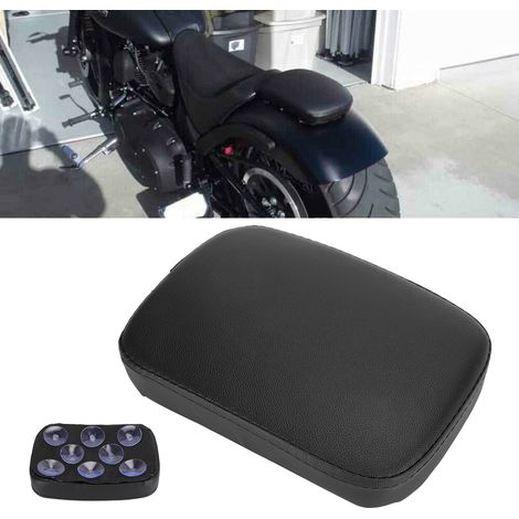 Coussin de selle passager universel en similicuir pour moto, avec 8 ventouses. (1/5)