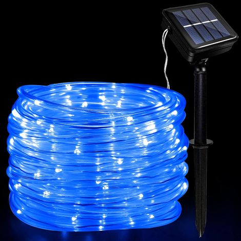 Guirlande Lumineuse Solaire Extérieure LED, IP65 Étanche Guirlande Lumineuse 12m/39.4ft 100LEDs Solaire Décoration Lumières avec 8 Modes d'Éclairage pour Jardin Arbre Fête Décoration de Noël (1/5)