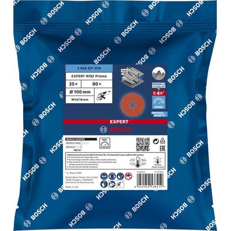 Disco abrasivo Bosch prisma r782 100 mm 25 pezzi