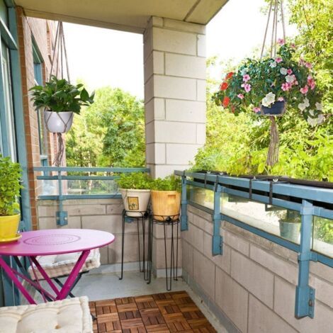 Lot de 4 Suspension Corde Plante Macramé Porte Pot Suspendu Plante Cintre Intérieur Extérieur Décoration du Jardin avec - 2 pièces 105 cm et 2 pièces 90 cm, 4 pieds--TRIMEC (1/3)