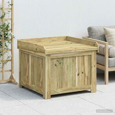 vidaXL Coffre à coussins d'extérieur Bois de pin imprégné (1/5)