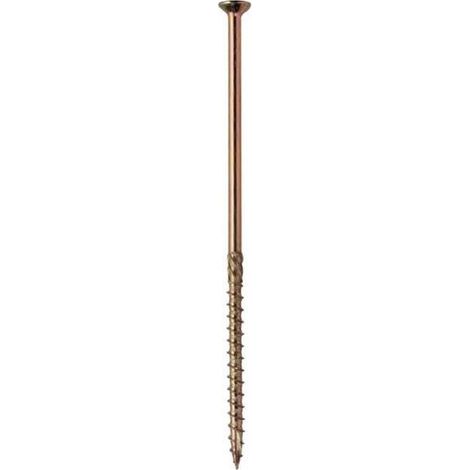 Vis charpente tête fraisée 6x150 mm zingué bichromaté – Acier trempé pour poutres lamellaires – Boîte de 100 unités (1/5)