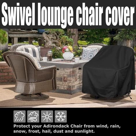 Housses de chaises de patio imperméables pour meubles d'extérieur, lot de 2, housses pour chaises de pelouse, toile Oxford 210D (1/4)