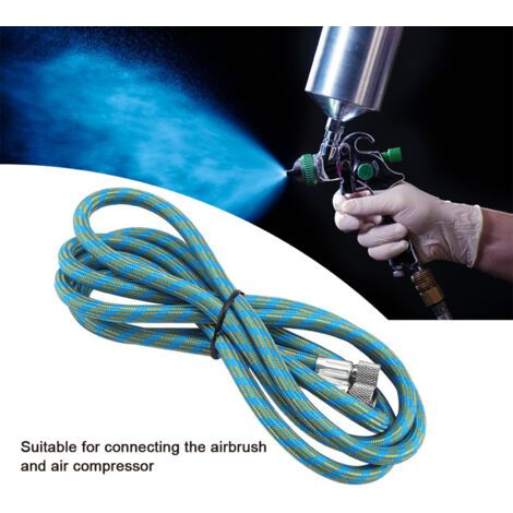 Tuyau de pistolet de pulvérisation avec connexion rapide, tuyau flexible pour pistolet de pulvérisation avec adaptateur 1/8\