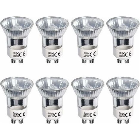 Lot de 8 Ampoules GU10 Halogènes Réflecteur 35W Blanc Chaud 2700K Gradable Spots Halogènes Angle de Faisceau 120° 360lm AC 220-2 (1/5)