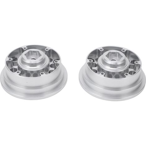 Jante de moyeu de roue RC professionnelle en alliage d'aluminium pour Axial SCX6 1/6 (argenté) (1/5)