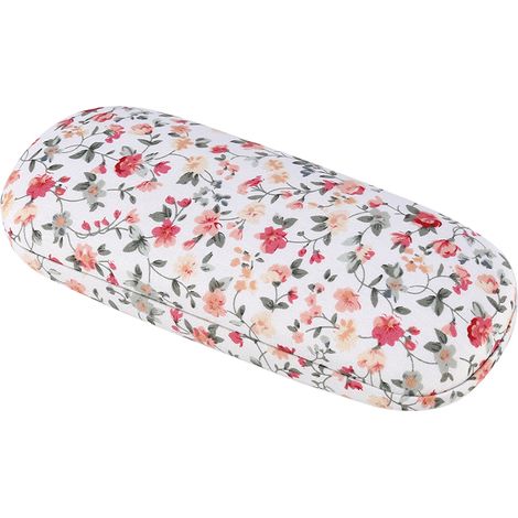 Étui rigide de protection pour lunettes de soleil fleuries, boîte de rangement portable pour accessoires floraux, étui dur pour montures.