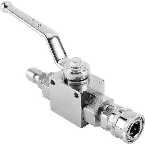4500PSI Ball vanne kit interrupteur avec 3 8Inch rapide fiche connecteur pour nettoyeur haute pression tuyau pompe (1/5)