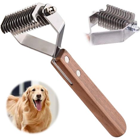 Professioneller 14-Klingen-Pflegekamm, professioneller Entwirrungskamm, Pflegewerkzeug für Hunde und Katzen (6,5 cm)