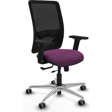 Sedia ergonomica piqueras y crespo Zulema nero similpelle alluminio (1/2)