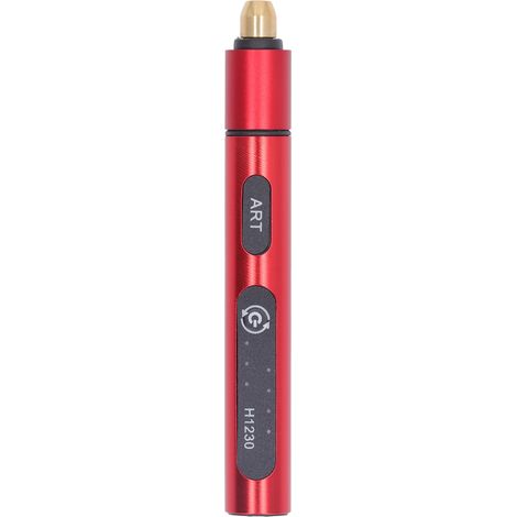 Wiederaufladbarer elektrischer Gravierstift, 5-V-Akku-Rotationswerkzeug, 3 Geschwindigkeitsstufen, rot, zum Schleifen und Gravieren von Holz, Metall und Glas (1/5)