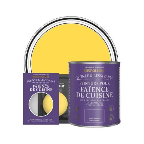 Peinture pour Faïence de Cuisine, Finition Satinée - Sorbet Citron (1/3)