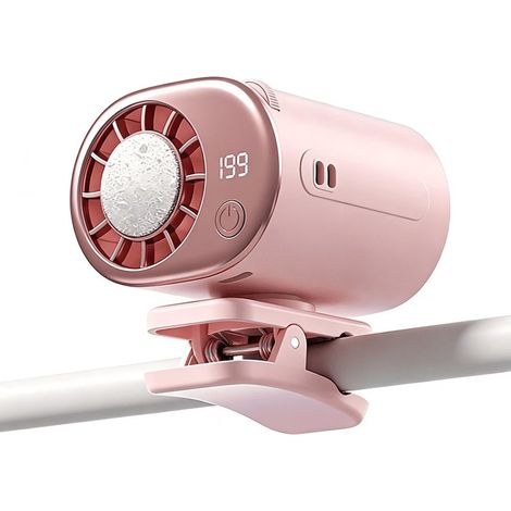 Mini-Ventilator (mit LED-Anzeige) – Fahrrad-Clip-Ventilator – 360° drehbar – Leicht und tragbar – Clip-Design – Kühlfunktion – Geeignet für Sport, … (1/5)