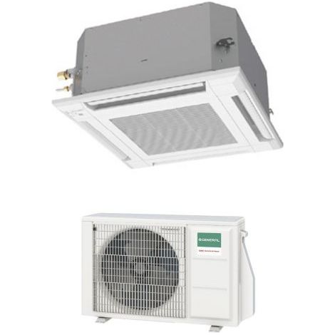 Climatizzatore Condizionatore General Fujitsu Cassetta a 4 Vie Inverter serie KVLA 12000 Btu AUXG12KVLA R-32 Wi-Fi Optional Griglia Inclusa R-32,Telecomando Infrarossi UTY-LNTG