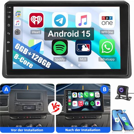 Autoradio Android 8 cœurs CarPlay 6+128G Pour Renault Master Opel Movano B Nissan NV400 6+128G CAM (1/5)